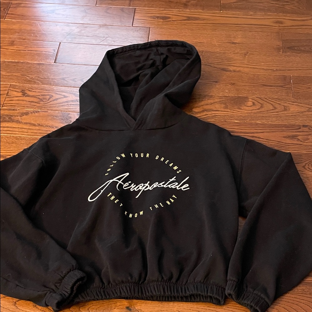 🔥 2/$25 - Aeropostale Cropped Black Hoodie